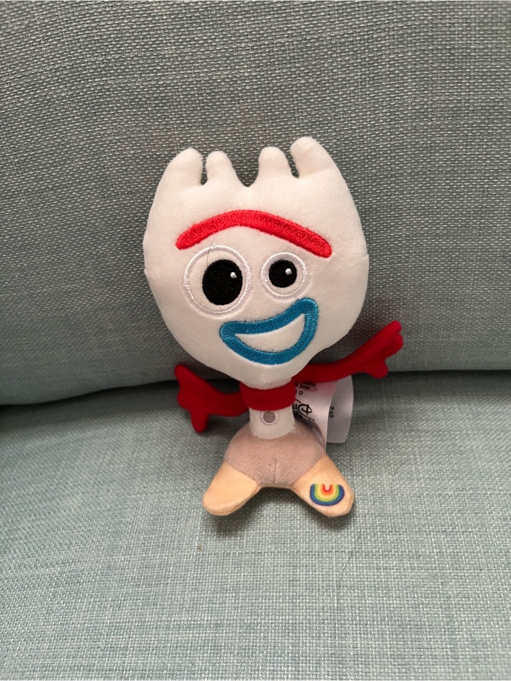 Disney Parks Forky Toy Story Big Head Plush Purse Hanger Keychain Key Chain